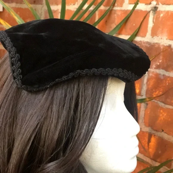 Black I. Magnin Bow Hat Hair Piece I Magnin Hat - Etsy main image 3